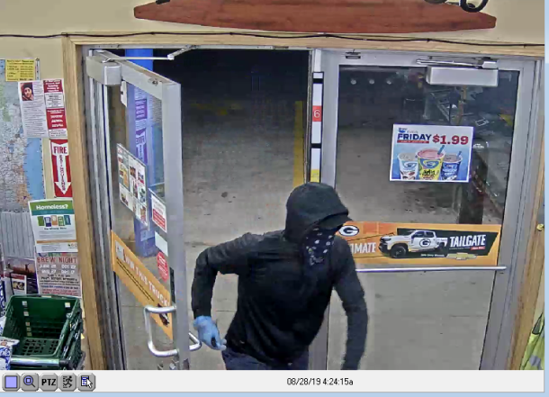 Suspect enters store
